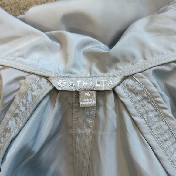 Athleta Women's Solar Wind & Rain Anorak Jacket Beige Outdoor Gorpcore Size M - Picture 7 of 9